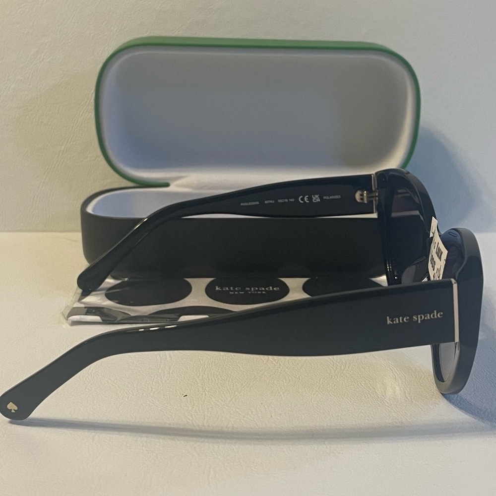 New Kate Spade Black Cat-Eye Sunglasses - Picture 3 of 6